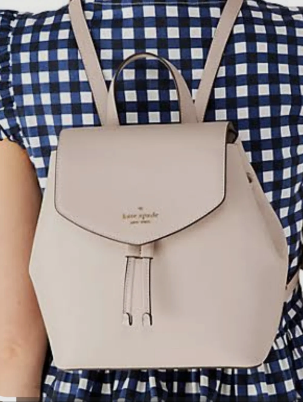 Kate Spade Lizzie Medium Saffiano Flap Backpack Blush